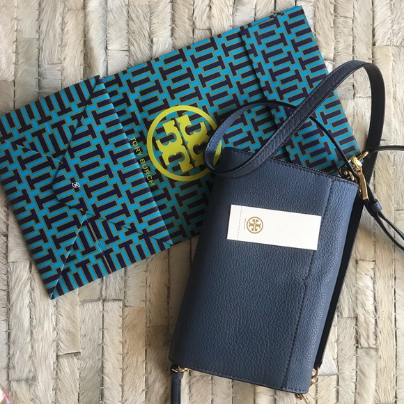 TORY BURCH Wallis Blue Leather Harper Cros… - Picture 5 of 12